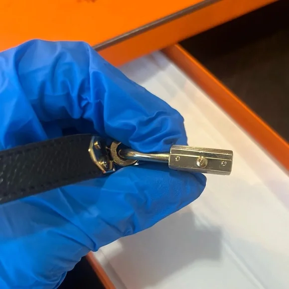 Hermes Kelly Black Leather Watch with Gold Accents